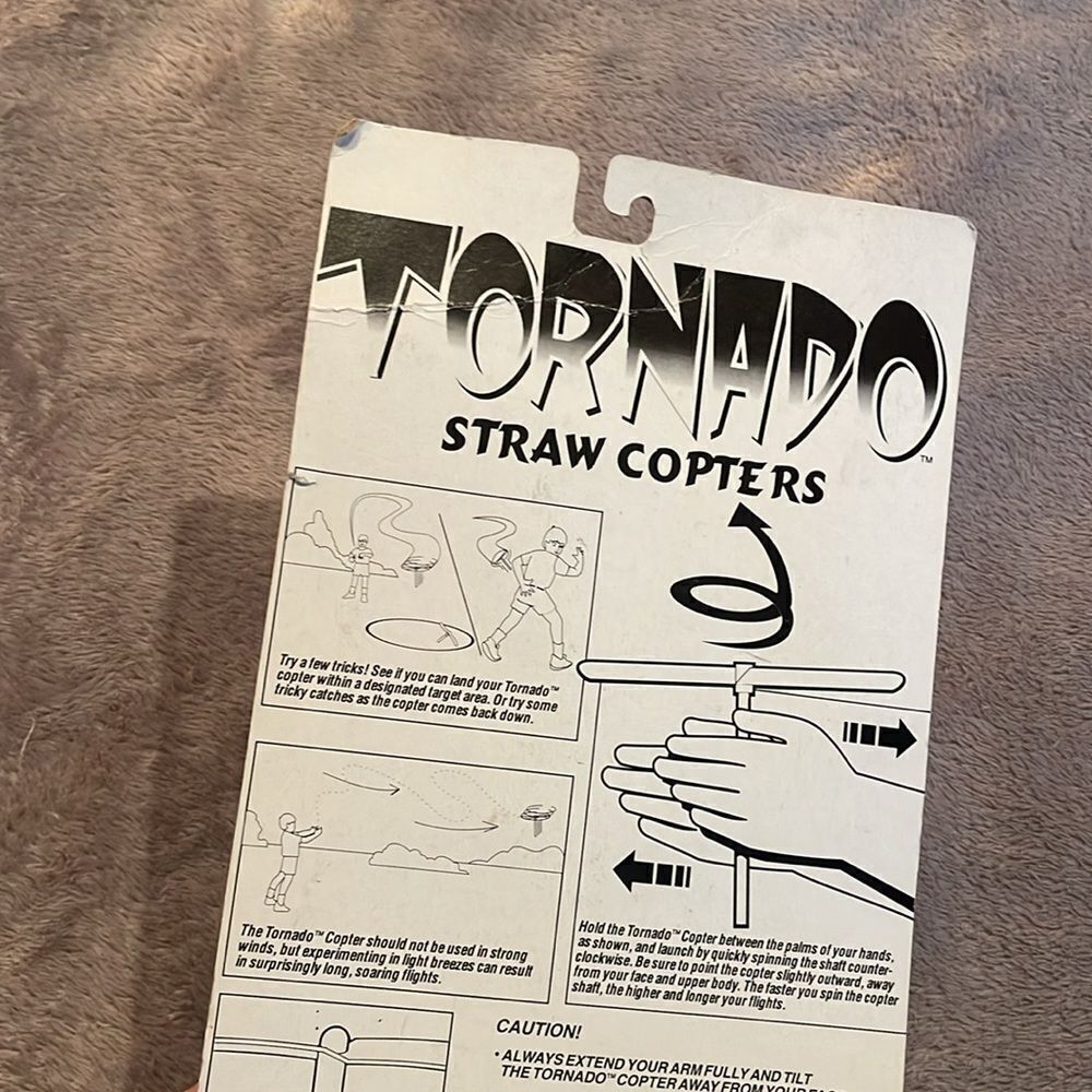 NEW vintage 1993 tornado straw copters - Picture 7 of 7